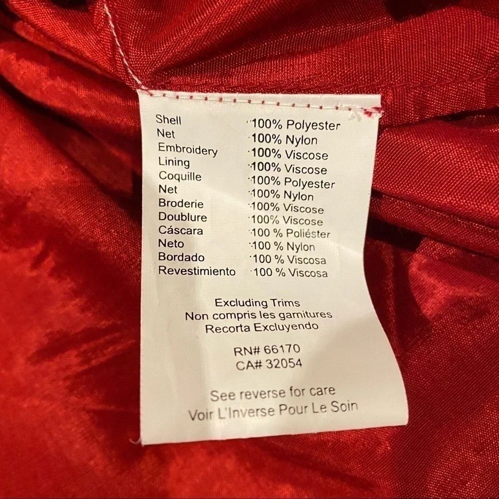 Anthropologie Niki Tlahajan Womens Shift Dress Red Floral Keyhole Embroidered 6